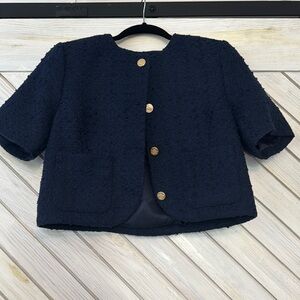 Abercrombie & Fitch Navy Jacket with Gold Buttons